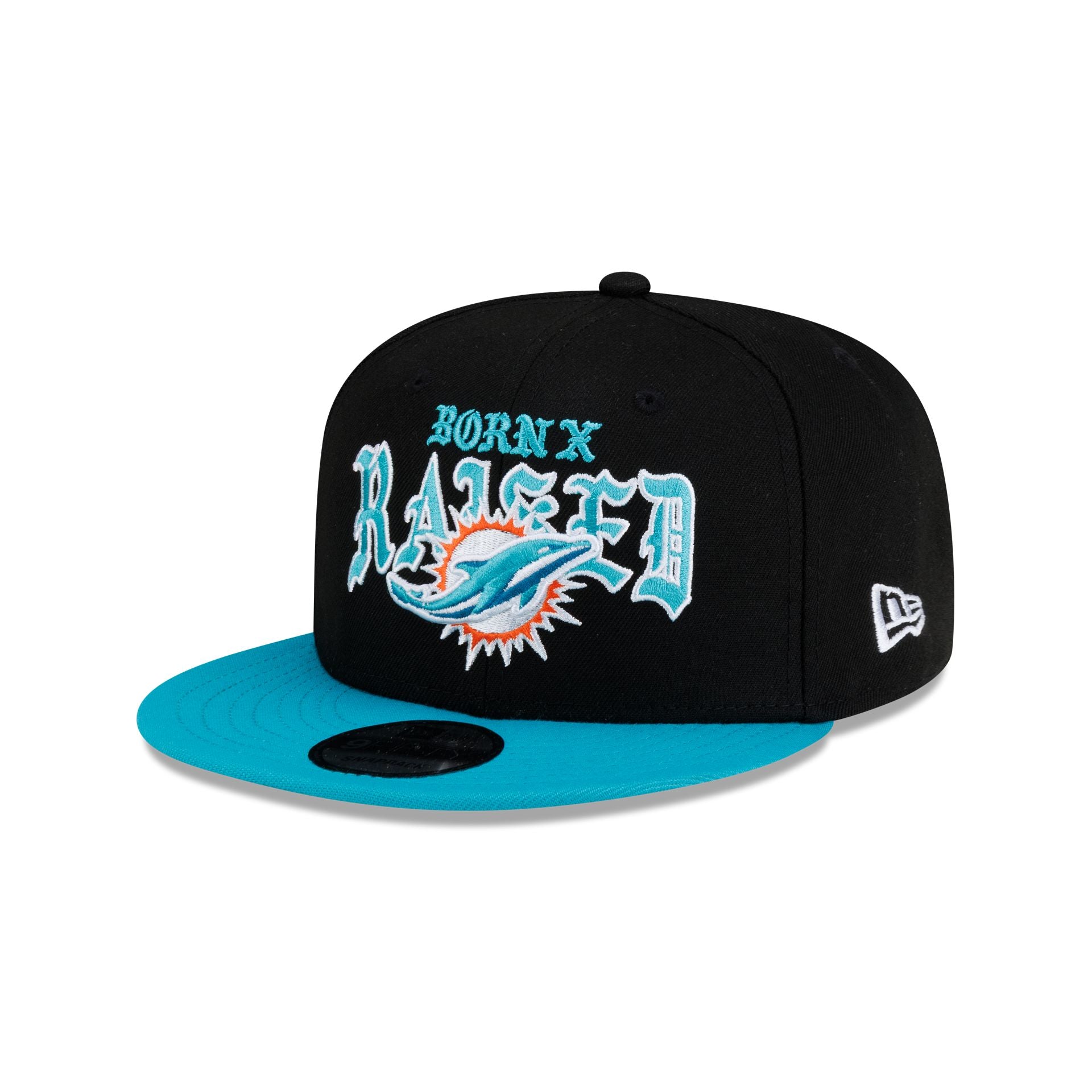 Born x Raised x Miami Dolphins Two-Tone 9FIFTY Snapback Hat – New