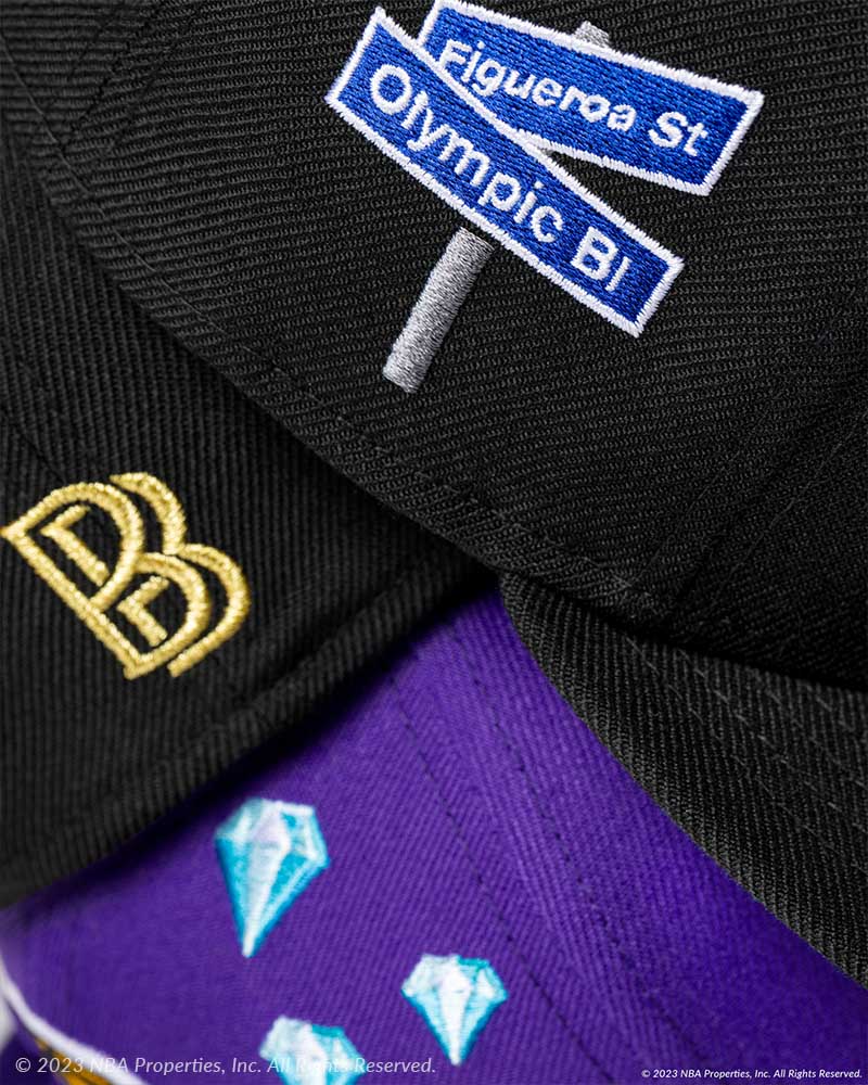 Ben Baller X Lakers close up embroidery
