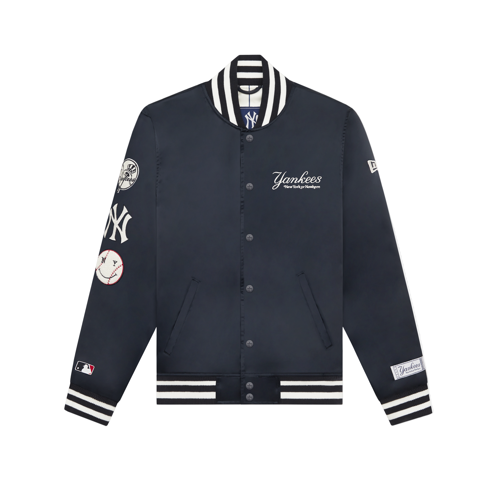 New York or Nowhere x New York Yankees Midnight Satin Jacket – New