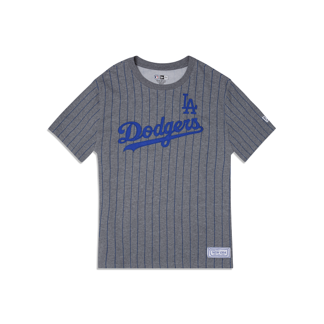 New Era Men's La Dodgers Pinstripe T-Shirt in Gray - Size XL