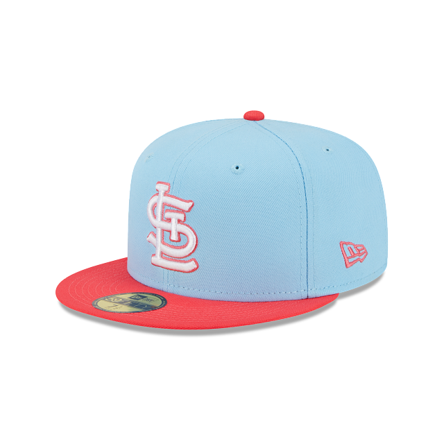 Men's New Era Light Blue/Red St. Louis Cardinals Spring Color Two-Tone 59FIFTY Fitted Hat