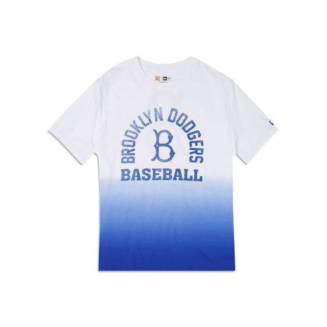 Brooklyn Dodgers Throwback Dip Dye T-Shirt, Blue - Size: M, MLB by New Era