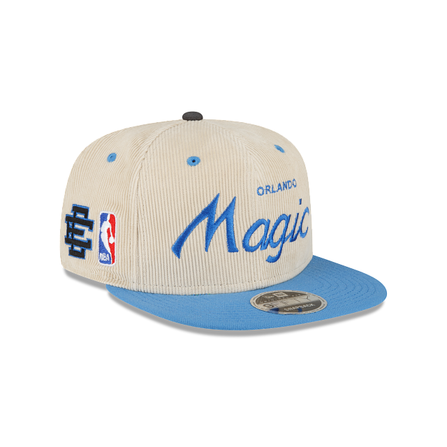 Men's New Era White/Black Orlando Magic Retro Title 9FIFTY Snapback Hat
