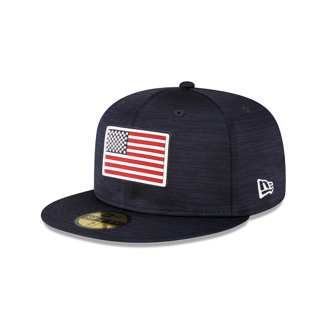 2023 Ryder Cup Team USA Flag 59FIFTY Fitted Hat, Blue - Size: 7, by New Era