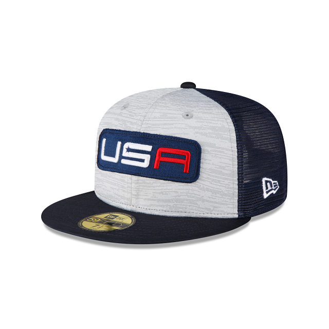 2023 Ryder Cup Team USA Gray 59FIFTY Fitted Hat New Era Cap