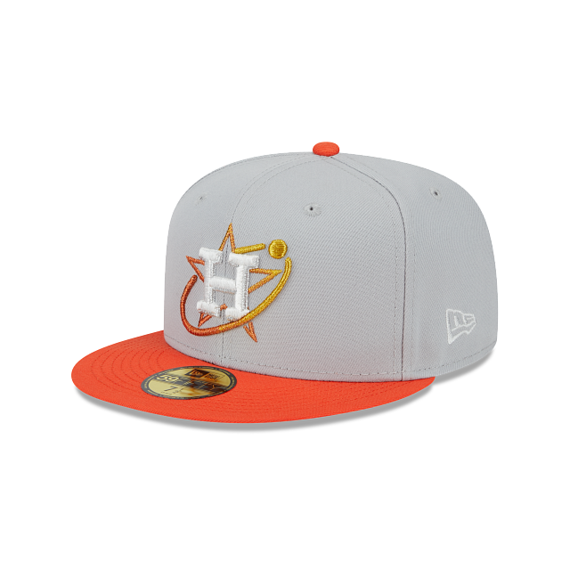 Houston Astros Metallic City 59FIFTY Fitted Hat, Gray - Size: 8, MLB by New Era