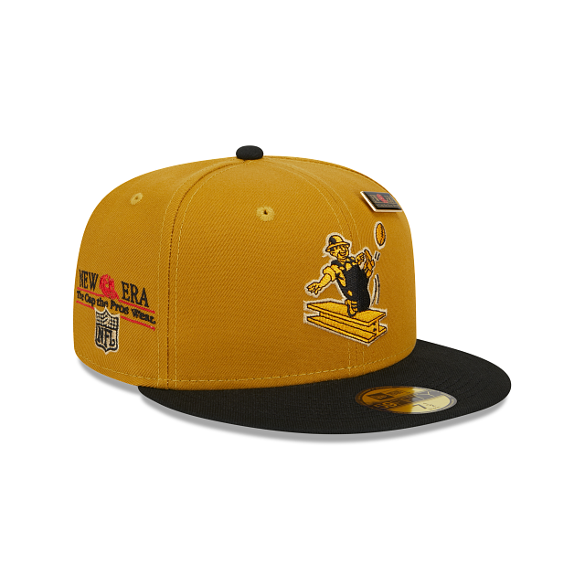 Pittsburgh Steelers New Era Gold/Black 2023 Sideline 59FIFTY Fitted Hat - Men's, 7 5/8 / Gold/Black