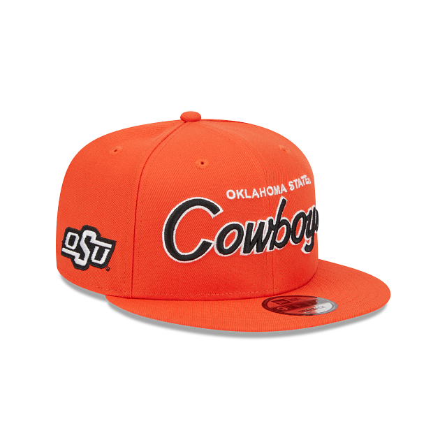 Oklahoma State Cowboys Script 9FIFTY Snapback Hat, Orange, by New Era