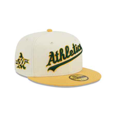 Oakland Athletics Cooperstown Chrome 59FIFTY Fitted Hat
