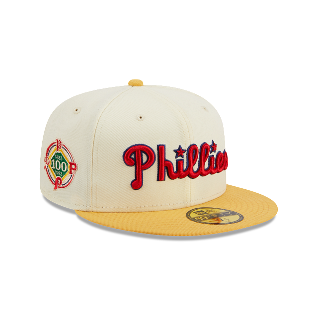 Philadelphia Phillies Cooperstown Chrome 59FIFTY Fitted Hat, White - Size: 7 5/8, MLB by New Era