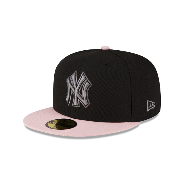 New York Yankees Blush 59FIFTY Fitted Hat, Black - Size: 8, MLB by New Era