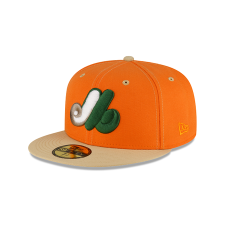 Just Caps Orange Popsicle Montreal Expos 59FIFTY Fitted Hat