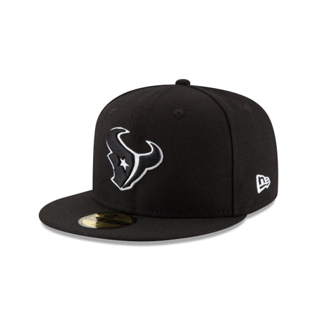 Houston Texans Black & White 59FIFTY Fitted Hat