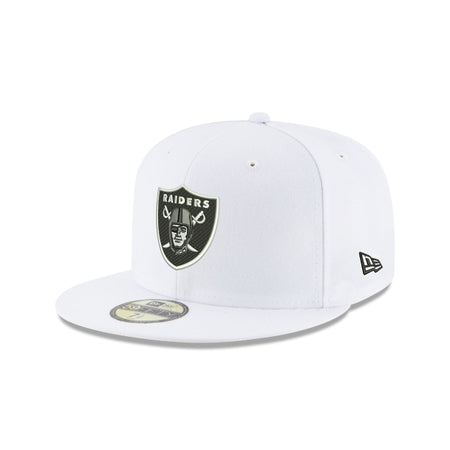 Las Vegas Raiders White 59FIFTY Fitted Hat