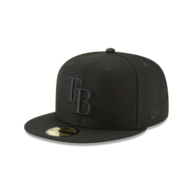 Tampa Bay Rays New Era Primary Logo Basic 59FIFTY Fitted Hat - Black