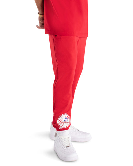 New York Yankees Logo Select Color Flip Red Jogger