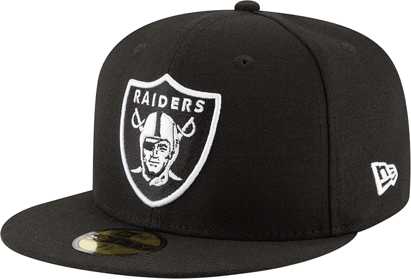 Las Vegas Raiders Black & White 59FIFTY Fitted Hat