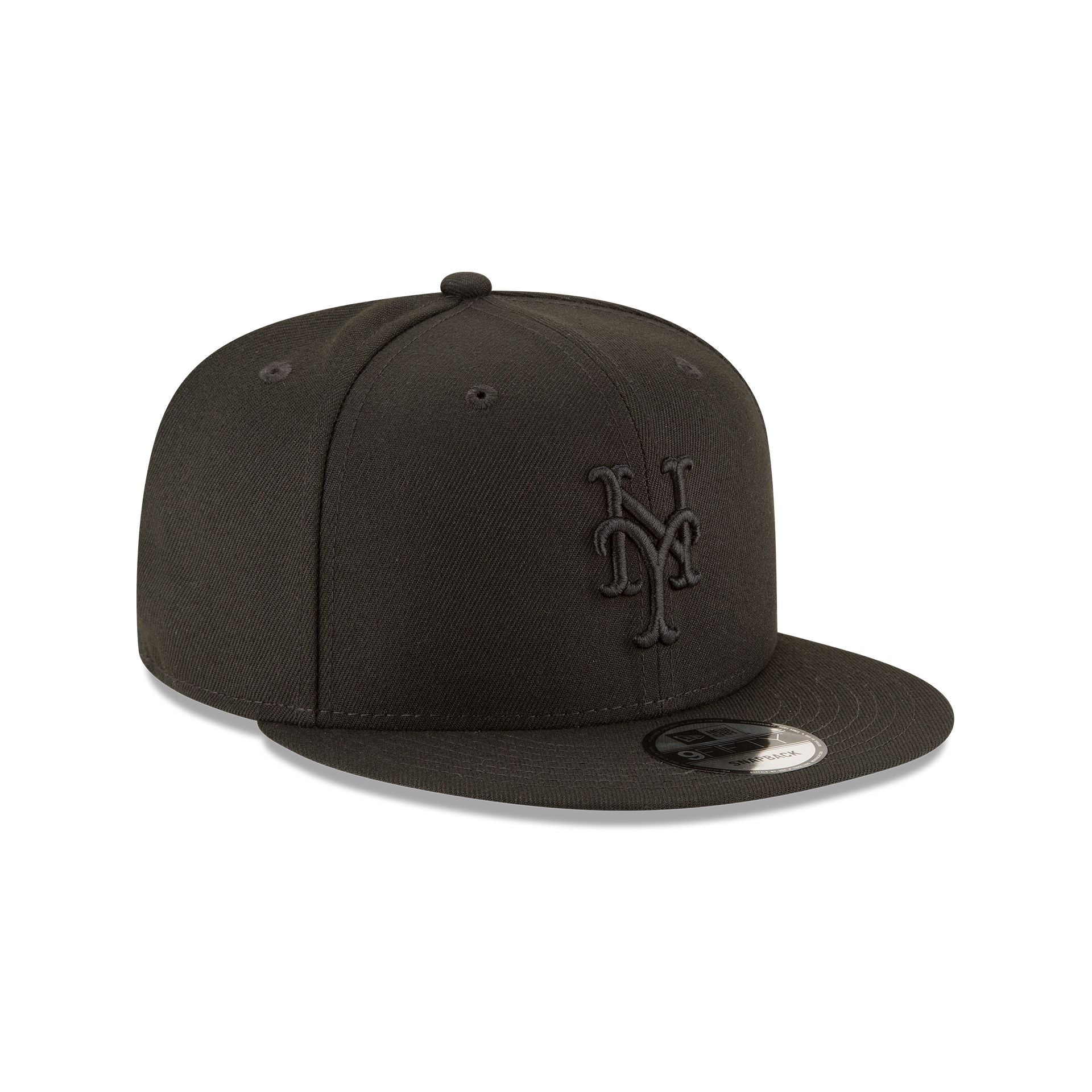 New York Mets Basic All Black 9FIFTY Snapback Hat