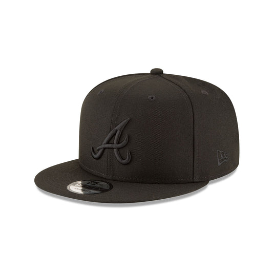 Atlanta Braves Basic All Black 9FIFTY Snapback Hat - New Era Cap