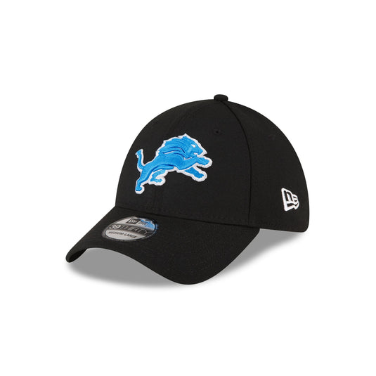 Detroit Lions Team Classic Black 39THIRTY Stretch Fit Hat - New Era Cap