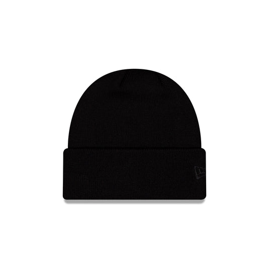 New Era Cap All Black Basic Cuff Knit Beanie Hat