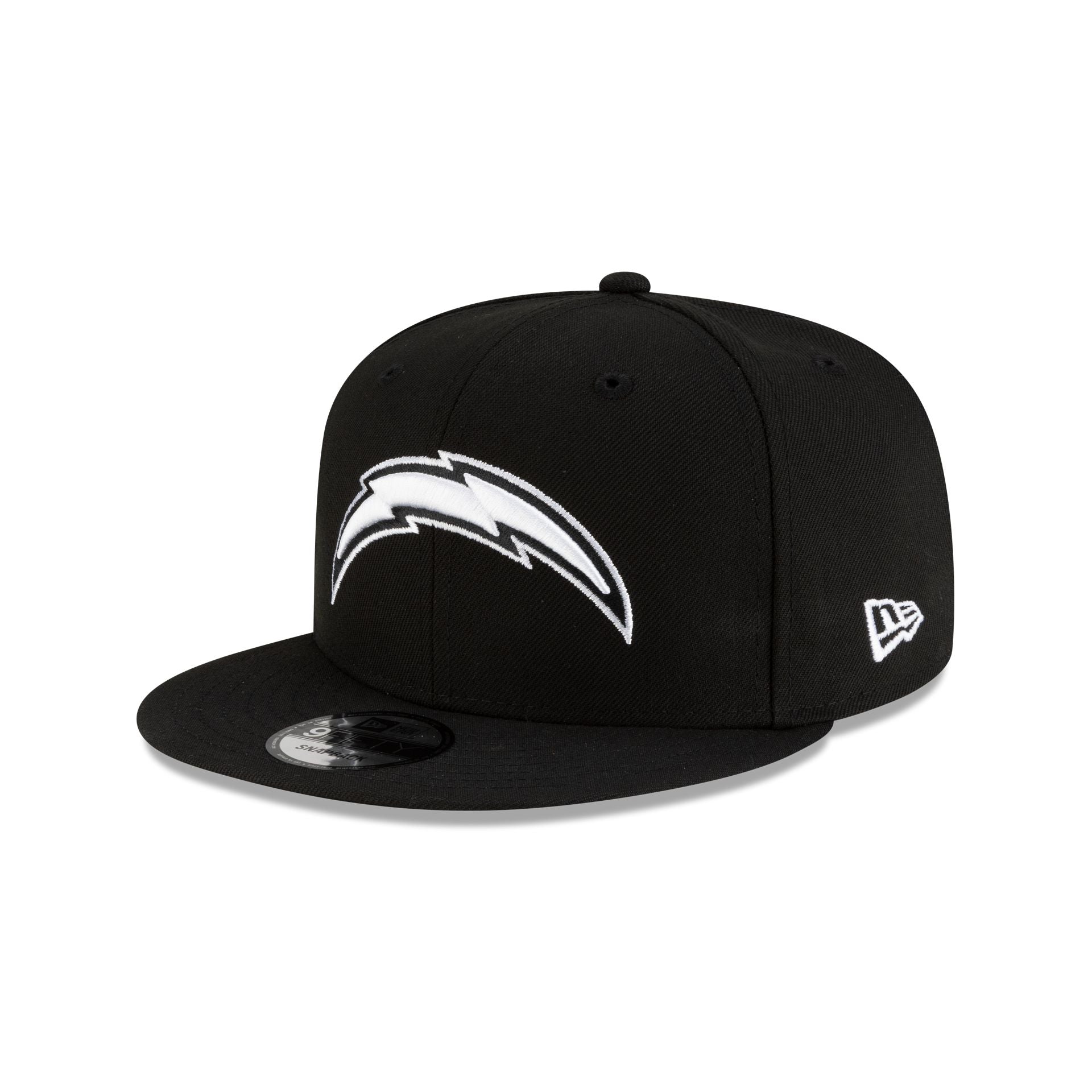 Los Angeles Chargers Black and White 9FIFTY Snapback Hat