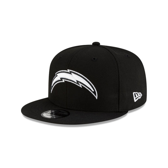 Los Angeles Chargers Black and White 9FIFTY Snapback Hat - New Era Cap