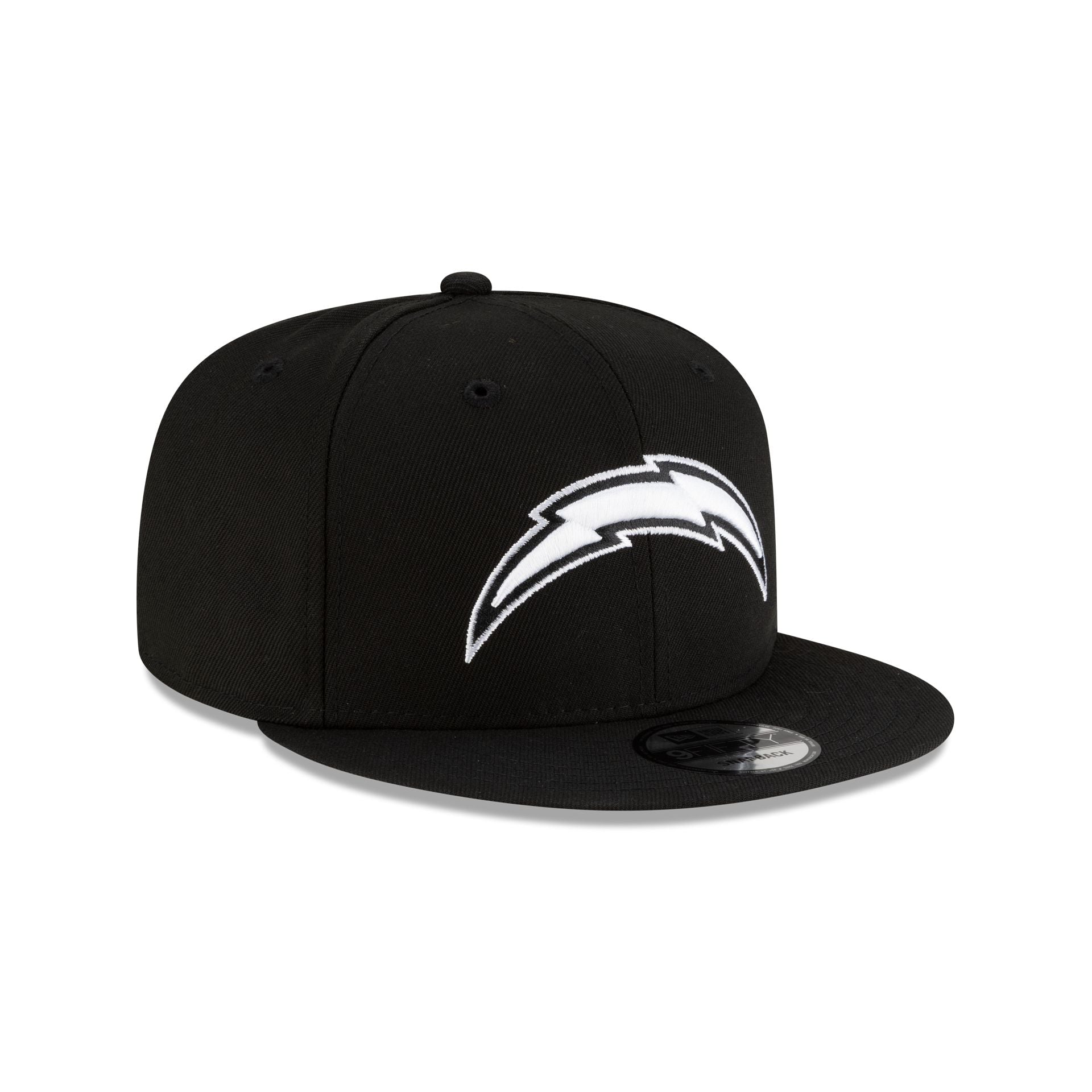 Los Angeles Chargers Black and White 9FIFTY Snapback Hat