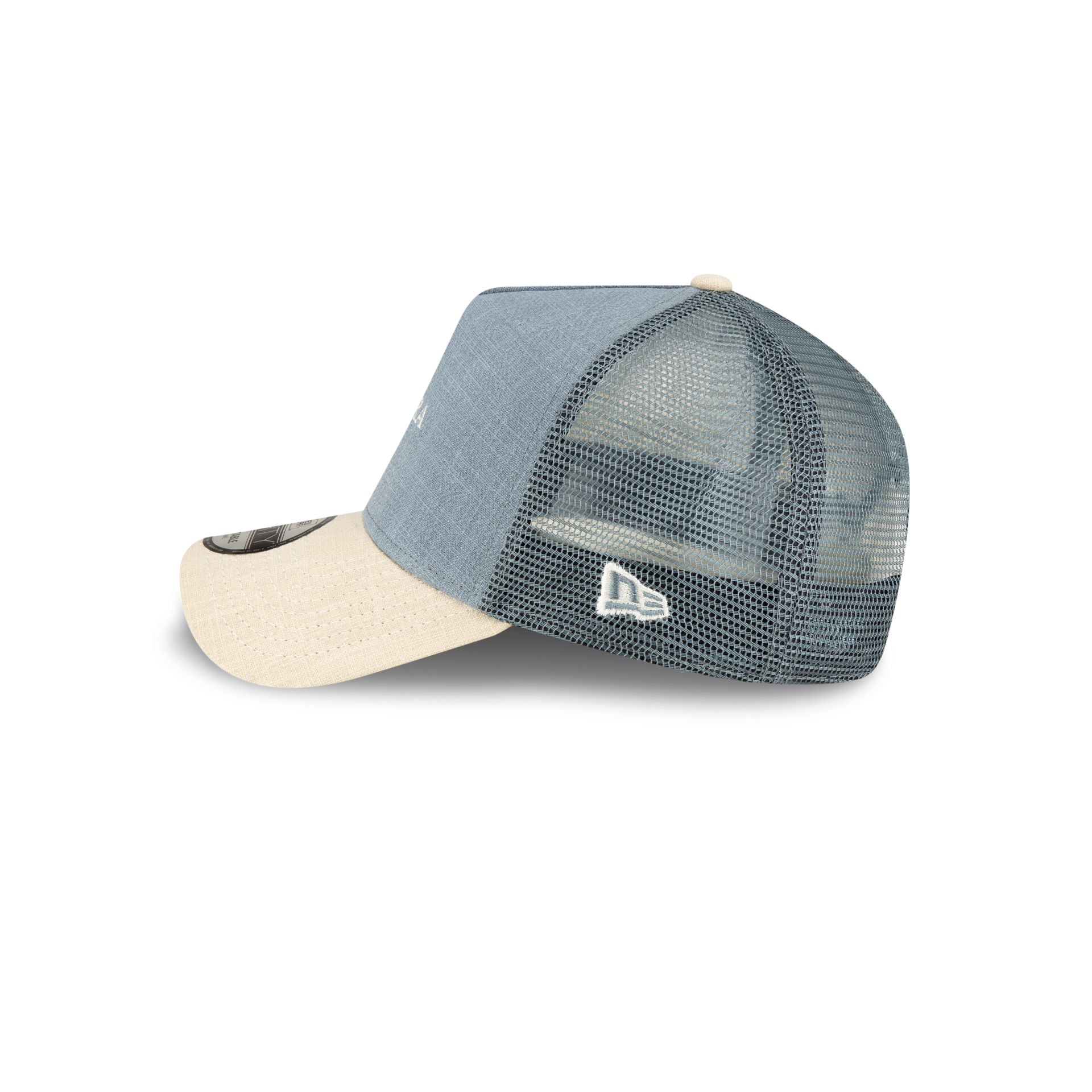 New Era Cap Soft Linen Slate 9FORTY A-Frame Trucker Hat