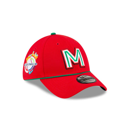 Mexico Baseball 2024 Caribbean Series Red 39THIRTY Stretch Fit Hat