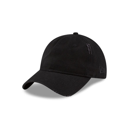 New Era Cap Distressed Black Denim 9TWENTY Adjustable Hat