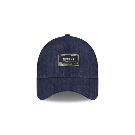 New Era Cap Indigo Denim 9FORTY A-Frame Trucker Hat