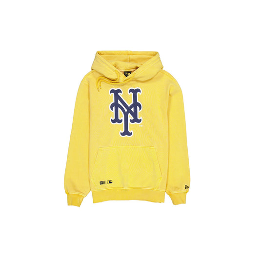 New York Mets Pigment Logo Spicy Mustard Hoodie - New Era Cap