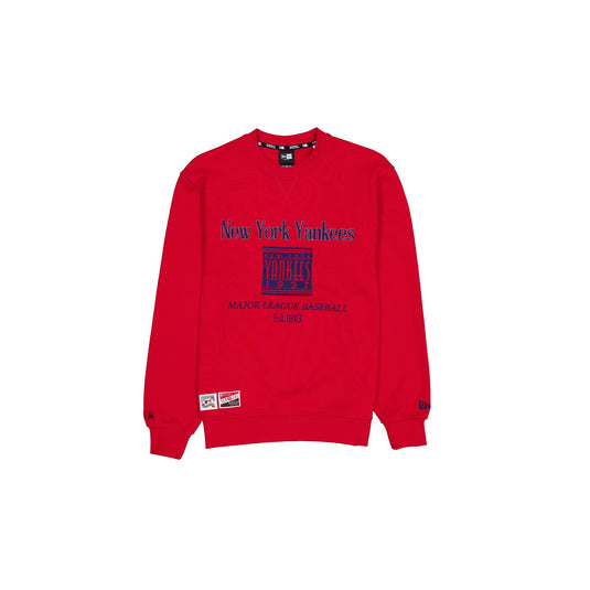 New York Yankees Cooperstown Savvy Red Crewneck - New Era Cap