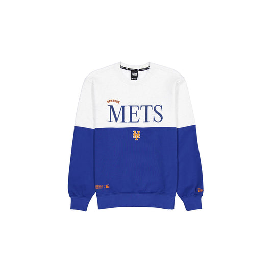 New York Mets Two-Tone Heather Gray Crewneck - New Era Cap