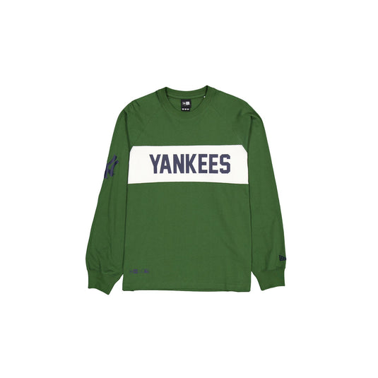 New York Yankees Color Block Douglas Fir Long Sleeve T-Shirt - New Era Cap