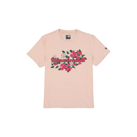 Tecolotes de los Dos Laredos Pale Pink Floral T-Shirt - New Era Cap