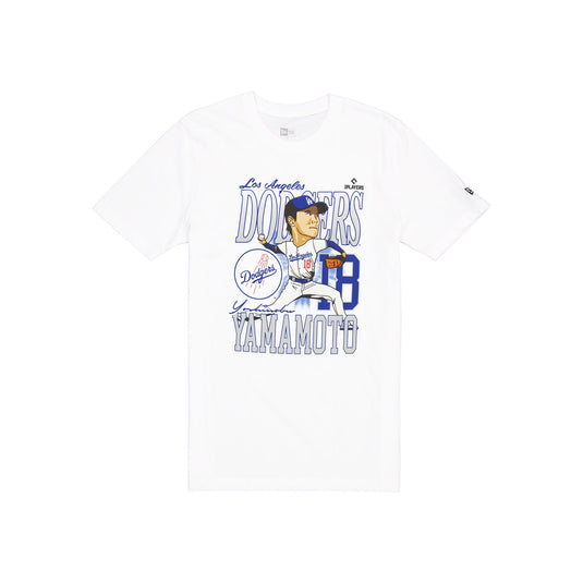 Los Angeles Dodgers Yoshinobu Yamamoto Caricature T-Shirt - New Era Cap