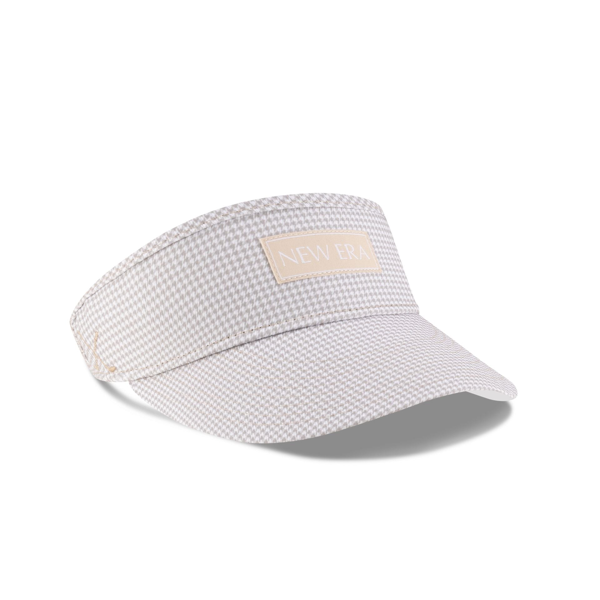 New Era Cap Houndstooth Beige Visor Adjustable Hat