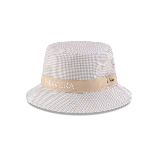 New Era Cap Houndstooth Beige Bucket Hat - New Era Cap