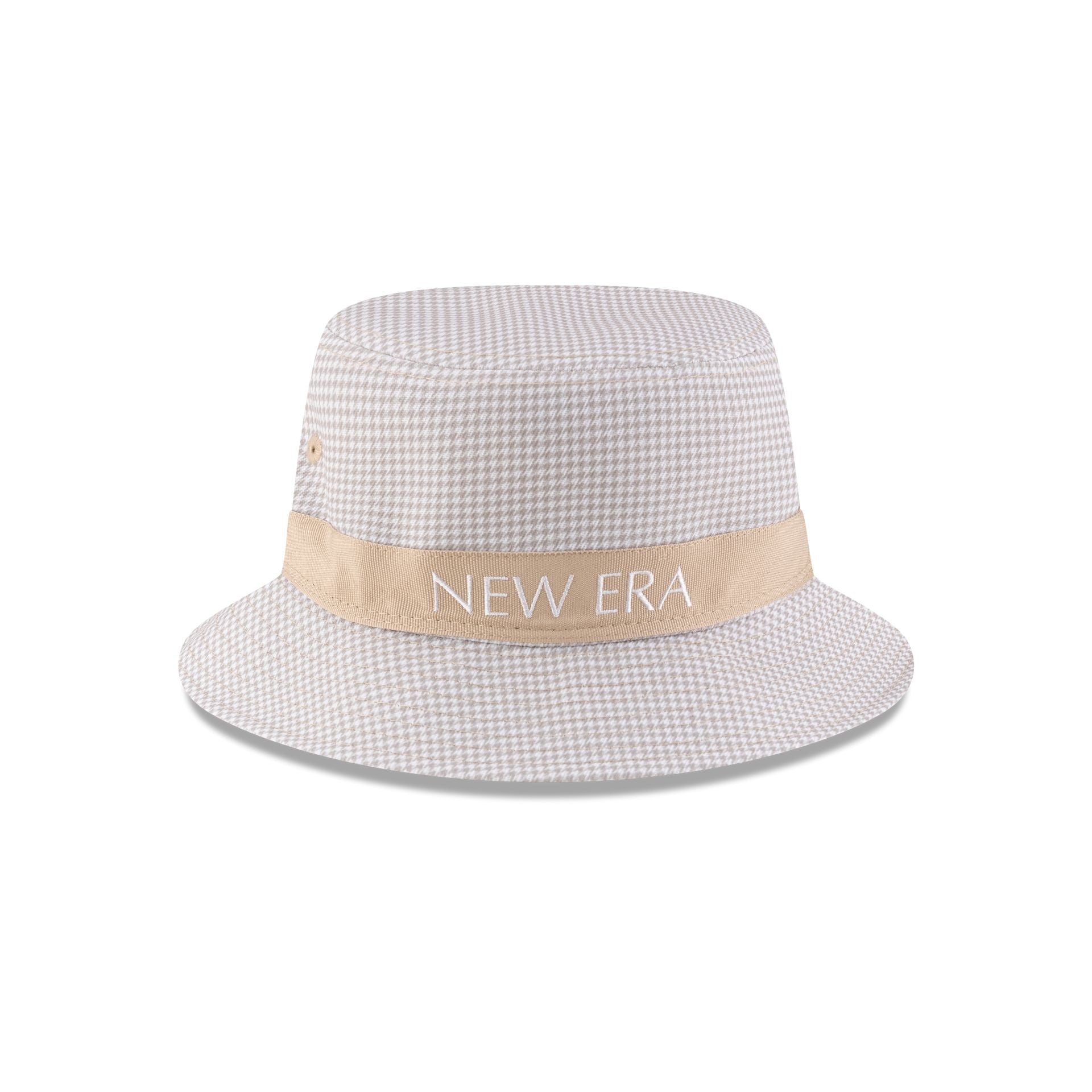 New Era Cap Houndstooth Beige Bucket Hat New Era Cap Houndstooth Beige Bucket Hat