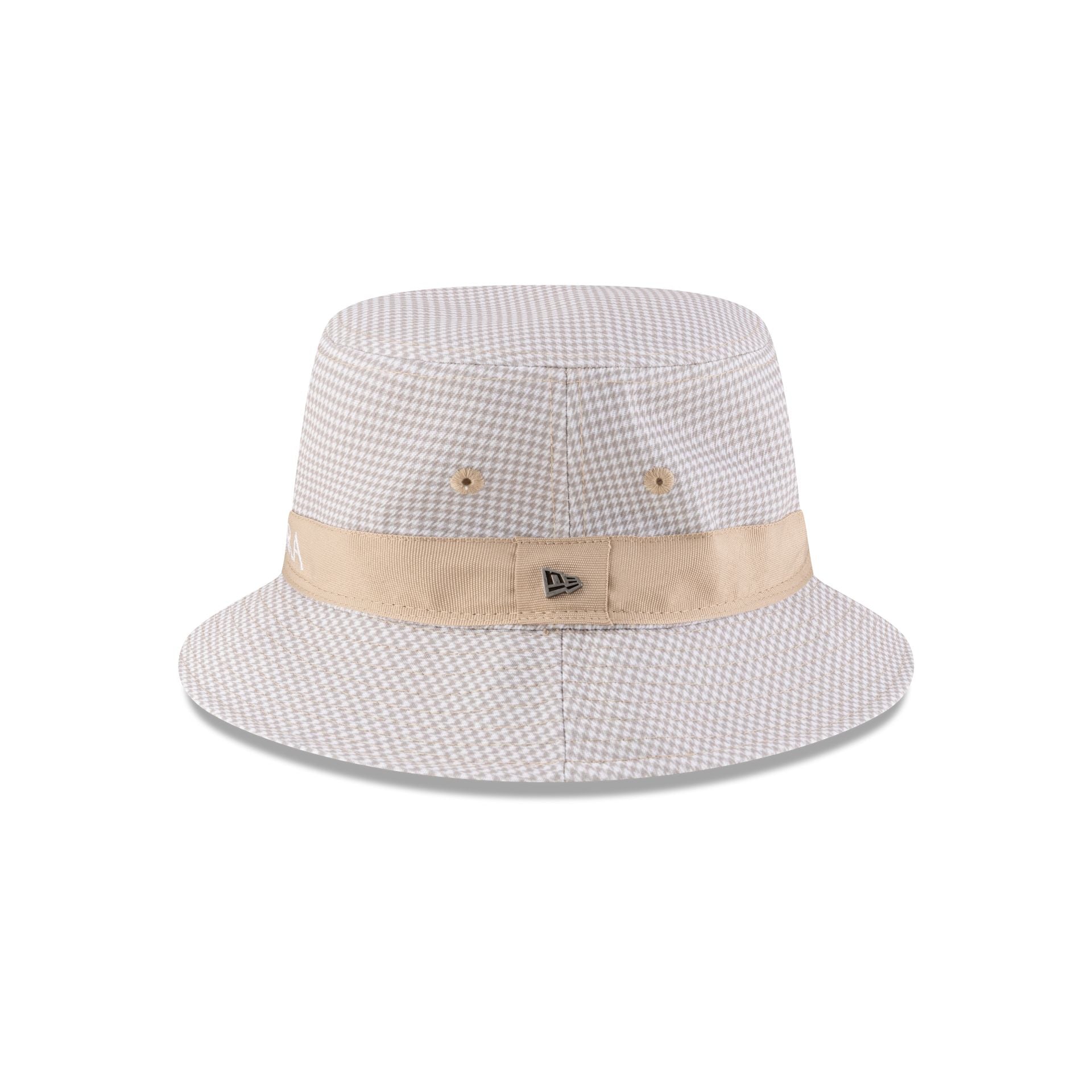 New Era Cap Houndstooth Beige Bucket Hat