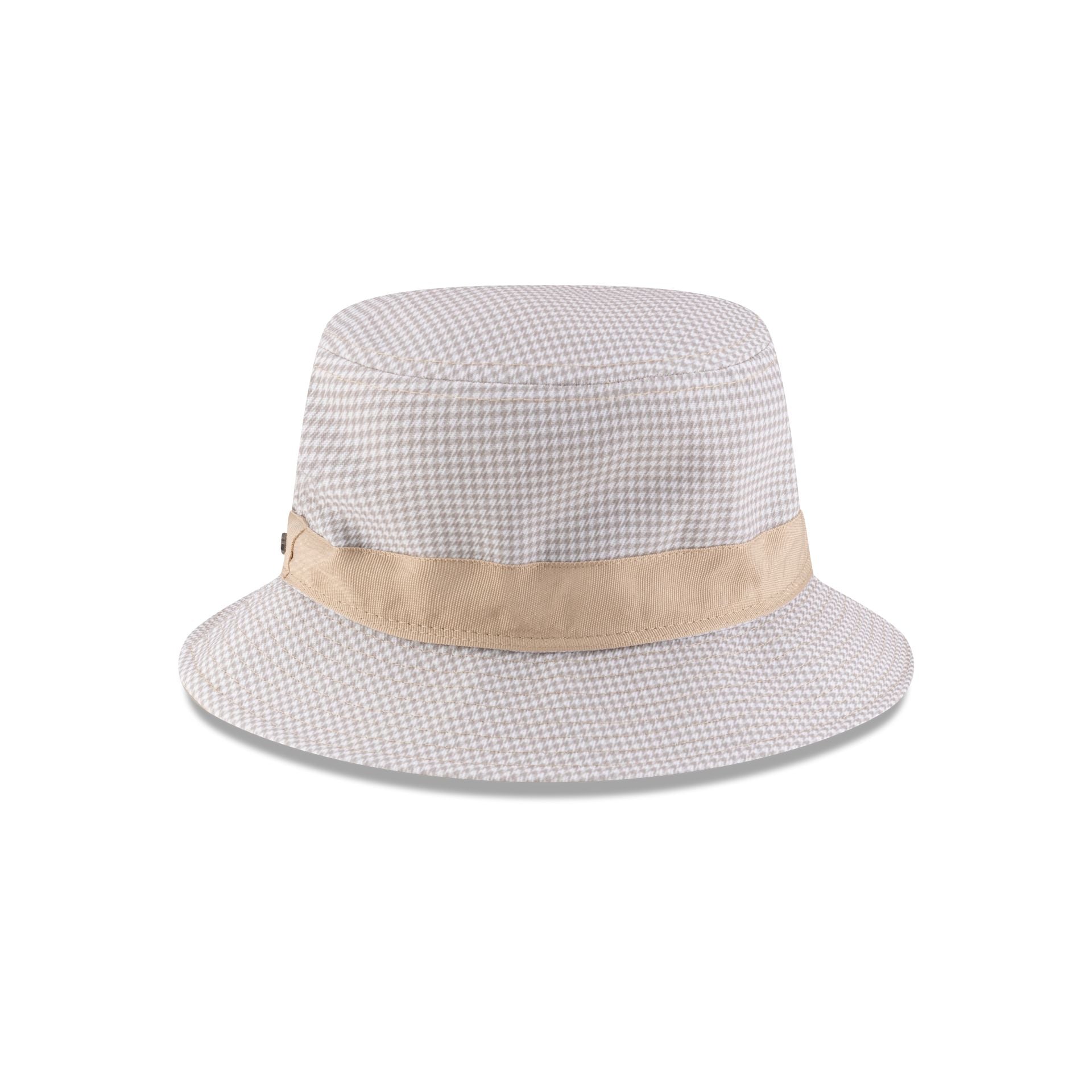 New Era Cap Houndstooth Beige Bucket Hat