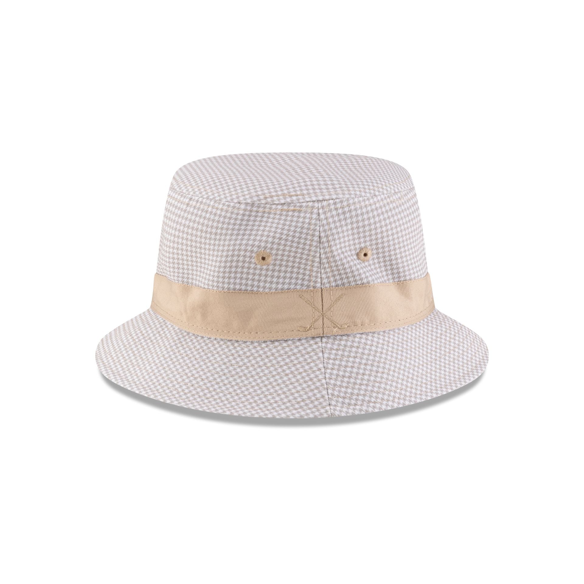 New Era Cap Houndstooth Beige Bucket Hat