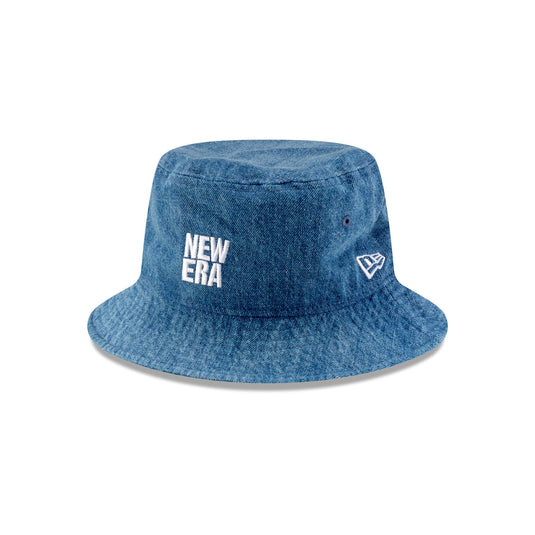 New Era Cap Square Logo Indigo Denim Bucket Hat - New Era Cap