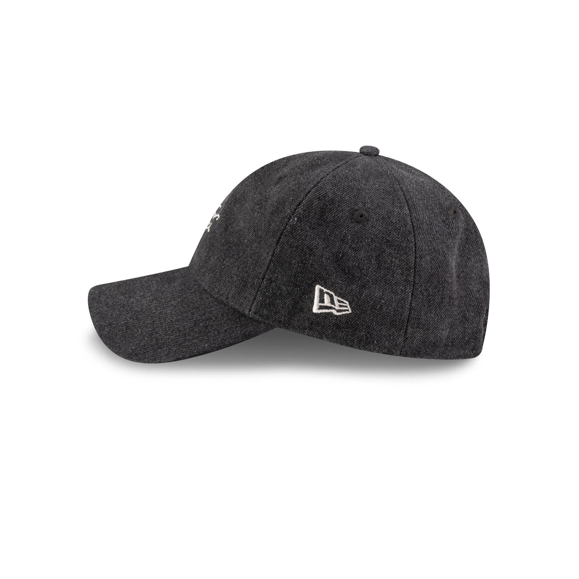 New Era Cap Handwritten Black Denim 9TWENTY Easy Snap Hat