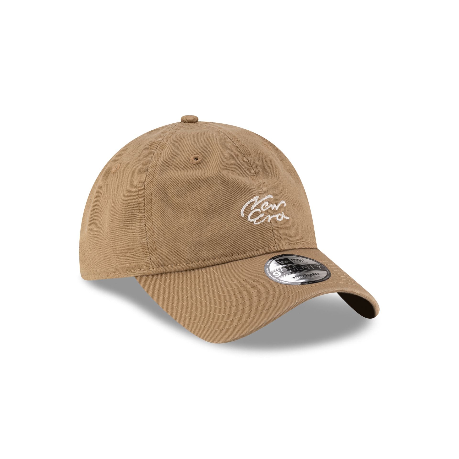 New Era Cap Handwritten Khaki 9TWENTY Easy Snap Hat
