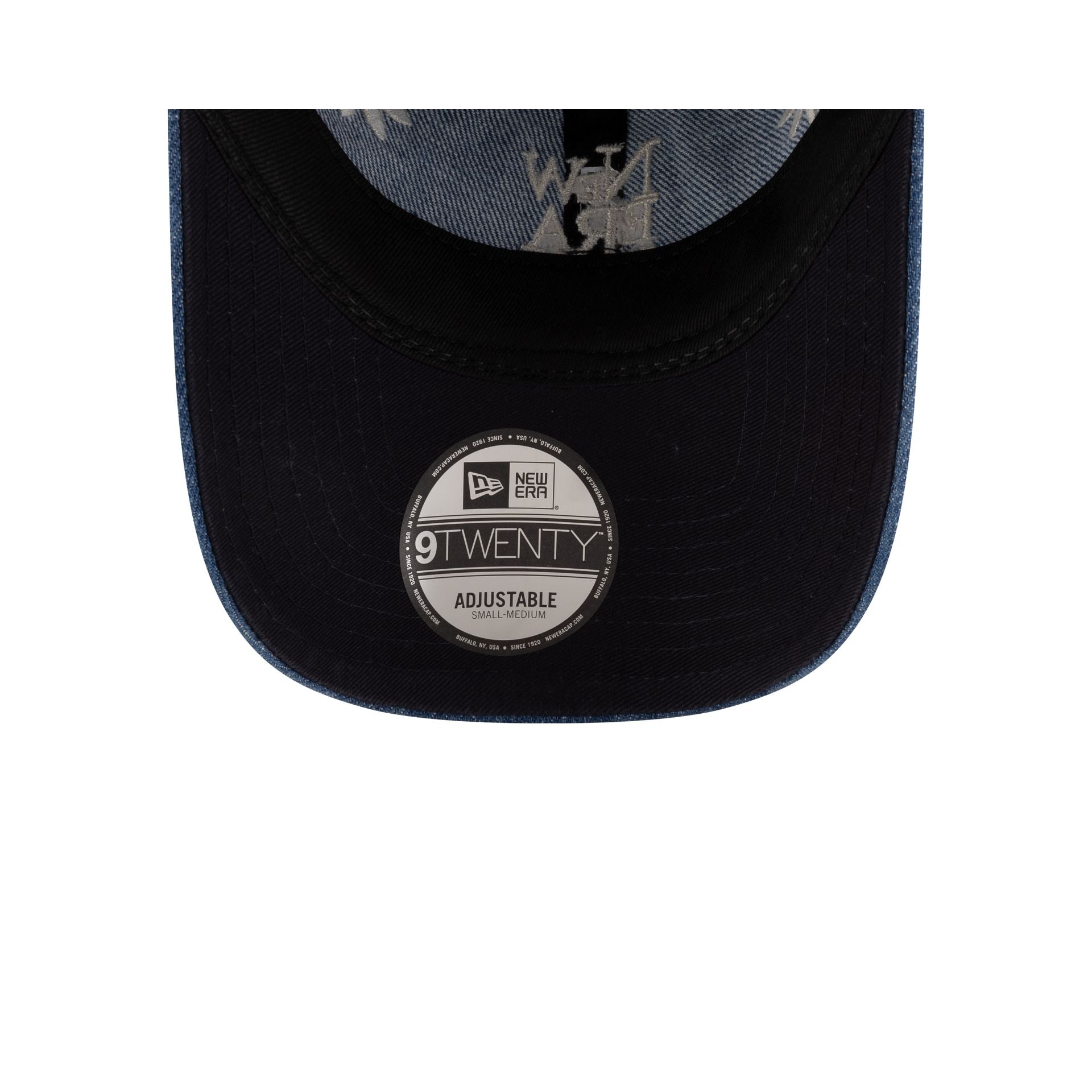 New Era Cap Flower Embroidery Light Denim 9TWENTY Adjustable Hat