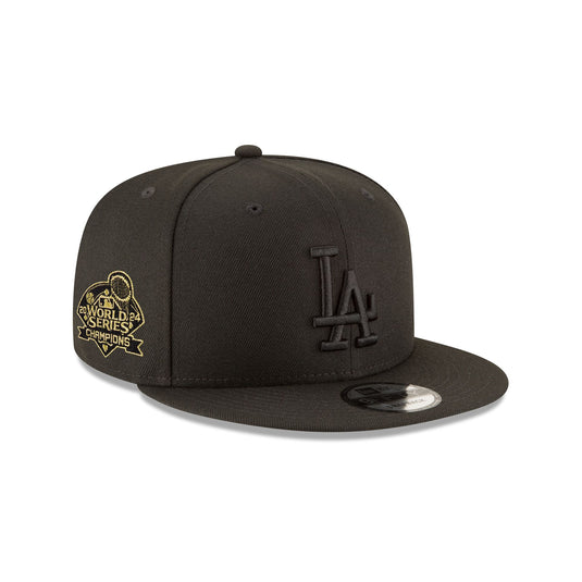 Los Angeles Dodgers World Series Champions Black on Black 9FIFTY Snapback Hat - New Era Cap