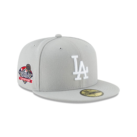Los Angeles Dodgers 2024 World Series Champions Gray 59FIFTY Fitted Hat - New Era Cap